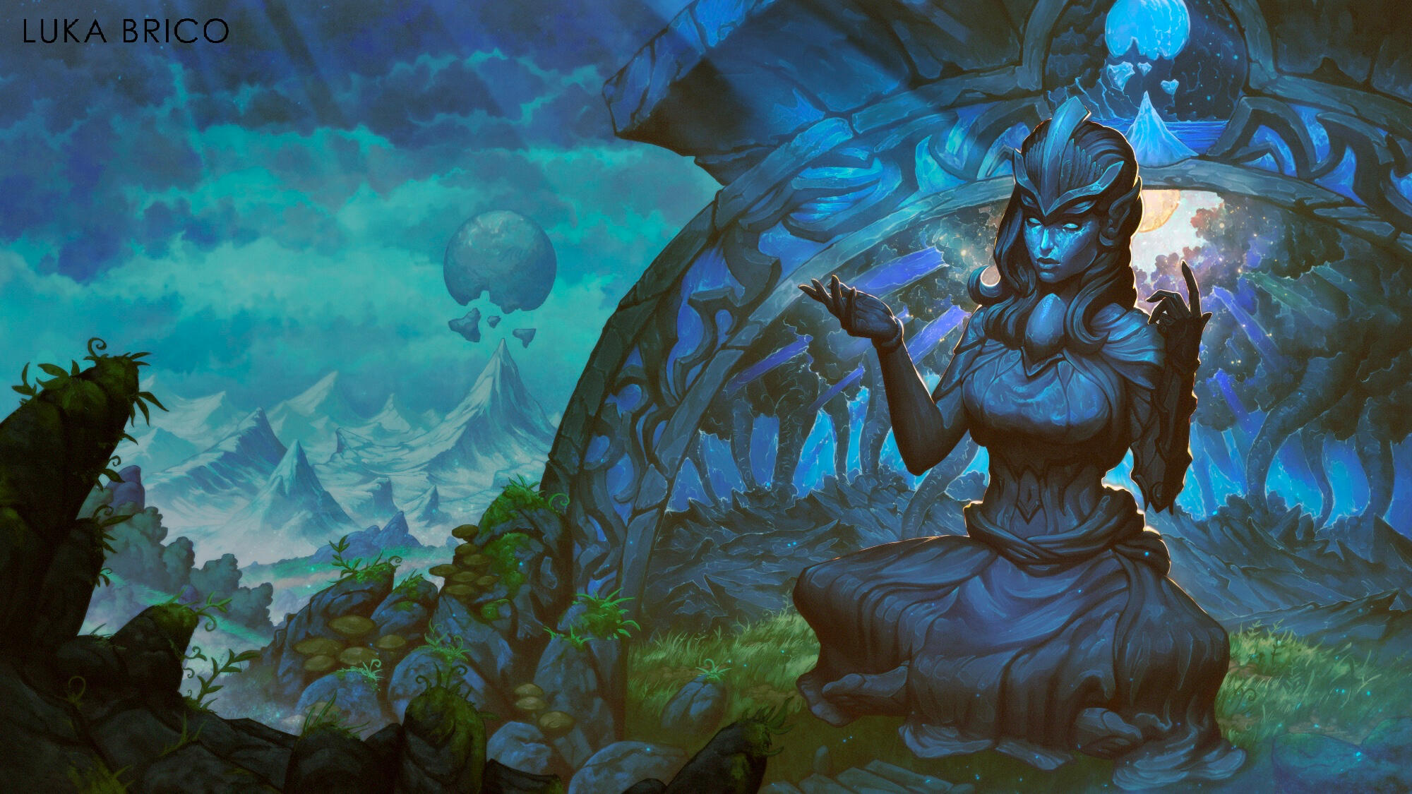 Glimpse of Luna, Main menu art